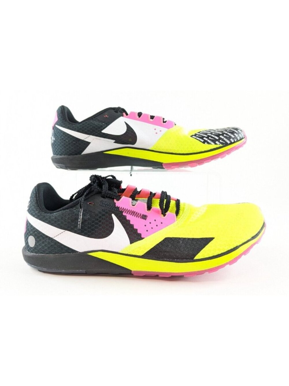 Nike Rival Waffle XC 6 Mens Size 10 Cross Country Shoes Volt Yellow Black Pink - Picture 2 of 9
